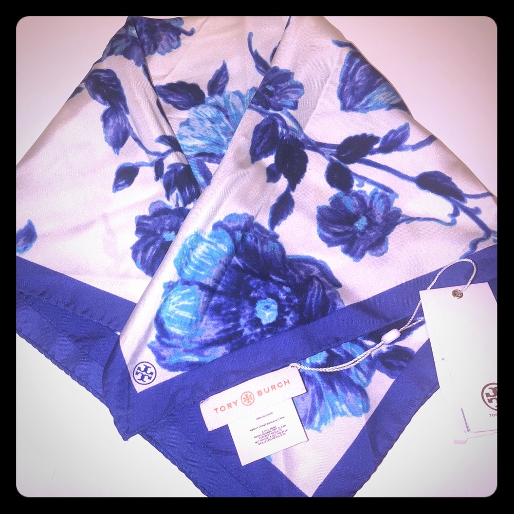 Tory Burch 100% Silk Neckerchief (Scarf)